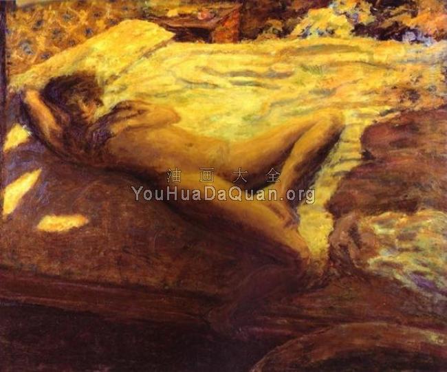 Woman Reclining on a Bed(The Indolent Woman) - 皮耶·勃纳尔